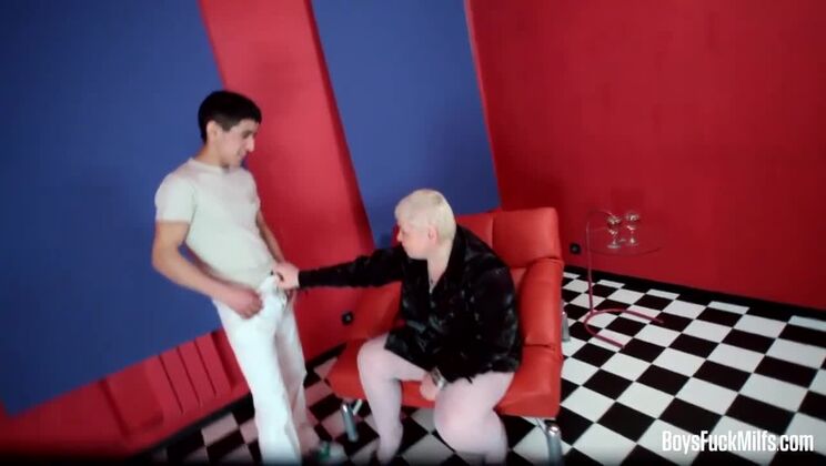 Matylda's Big Tit Mature Blonde BBW Getting Fucked With Stockings