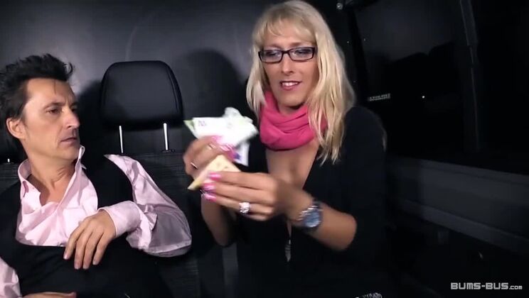 German MILF Lana Vegas Gets Cum on Enhanced Boobs in Dirty Bus Encounter with Conny Dachs