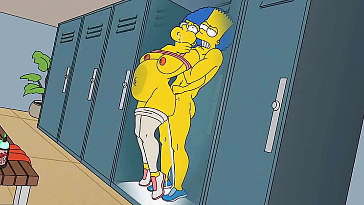 Uncensored Hentai Toon: Marge, the Housewife, Ecstatic as Cum Fills Her Anime Ass