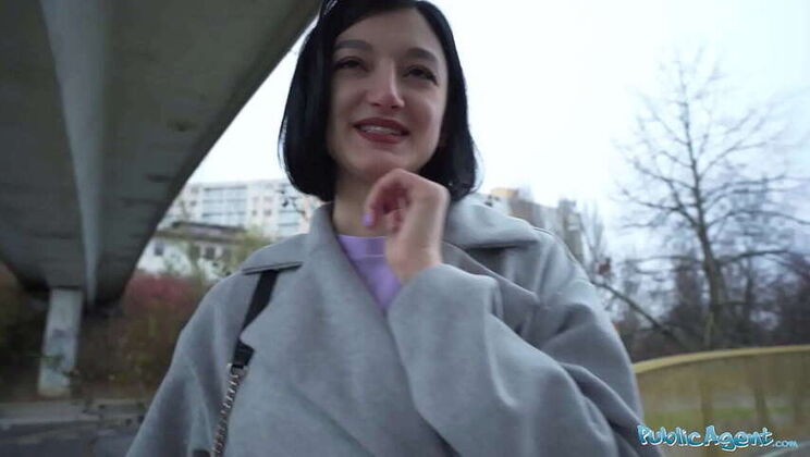 Public Sex: Russian Babe Goes Cowgirl on Big Rod