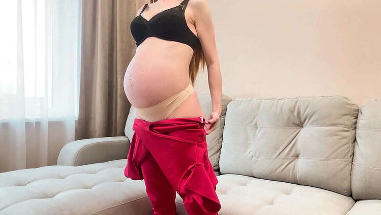 Experience Twice the Pleasure with the Redheaded Pregnant Stepmom - She Excels at Sucking and Riding Cocks