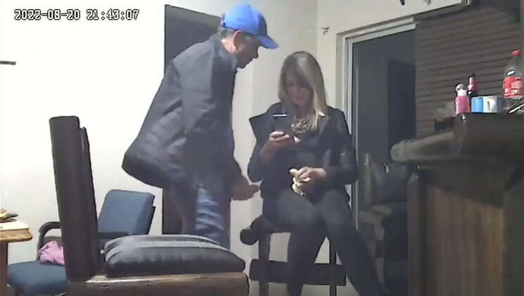 Spy Camera Captures: Blond Stepsister Caught with Hubby