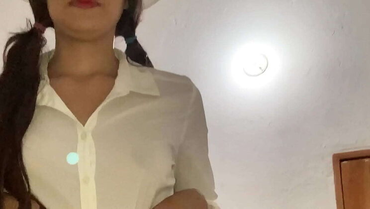 Young Girl Shows Off Her Petite Boobs to Stepdad