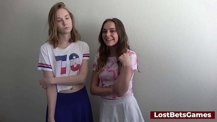 Hot Brunette Teens Suck Cock After Strip Football