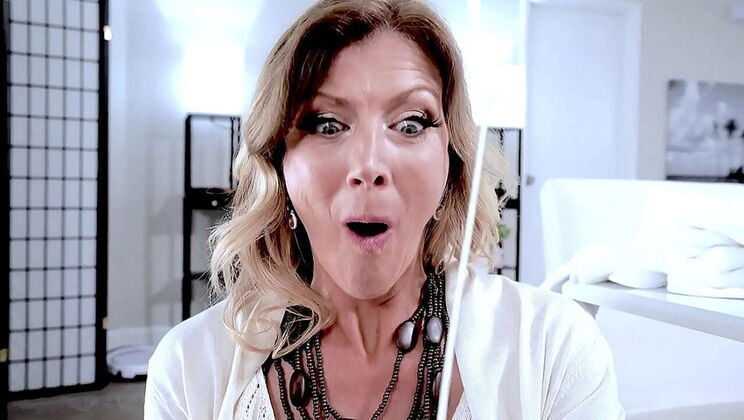 Wild Stepmom Masturbation with Stepson's Dick