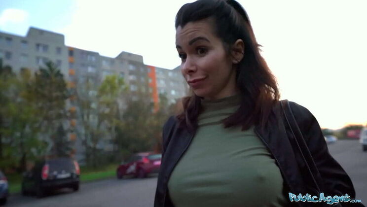 Stunning Brunette Jessy Jey Fucks Stranger in Public to Pay Fine - Big Tits, Rough Sex, Cumshot