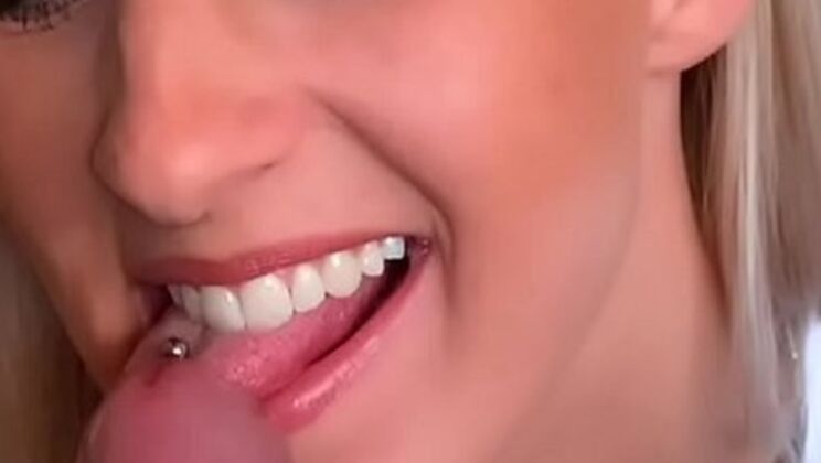 Leonie Pur's Perfect Tinder Blowjob - Swallows Every Drop in POV