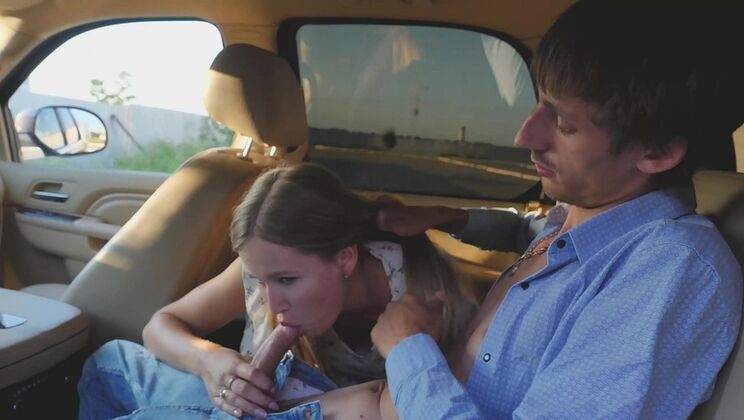 Blonde Student Gets Stuck in Ghetto and Pays for Ride with Sex in Car