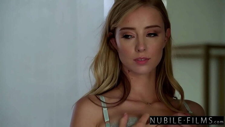 Hot Blonde Haley Reed Teases BF with Passionate Cowgirl Ride and Deep Throat Action