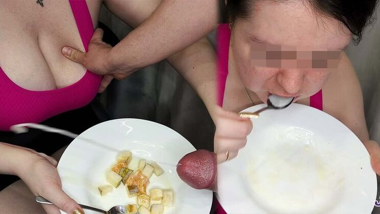 Hot Step Mom Swallows Cum After Deep Throating Big Cock