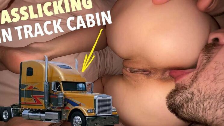 Teen Girl Cums Fast from Ass Licking in Truck Cabin - Close-Up HD POV