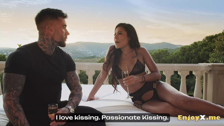 Hot Brunette Andrea Retali Takes Rock Hard Cock Doggystyle in HD - Outdoor Fuck with Sunset