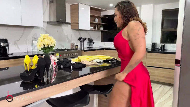 Thick Latina Maid Gets Caught Jerking Off and Takes My Big Black Cock - Carla Morelli & Brandon