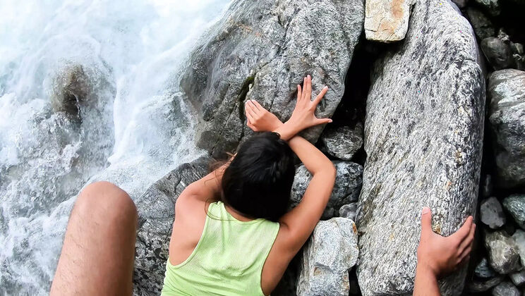 Hot Young Couple Fucking Hard in the Mountains - POV Anal & Outdoor Sex