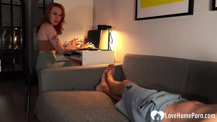 Hot Redhead MILF Therapist Sucks Me Off After Therapy Session - POV Blowjob