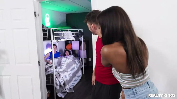 Hot Dorm Hookup - Kai Jaxon Fucks Rhae Woods Sneaky Style