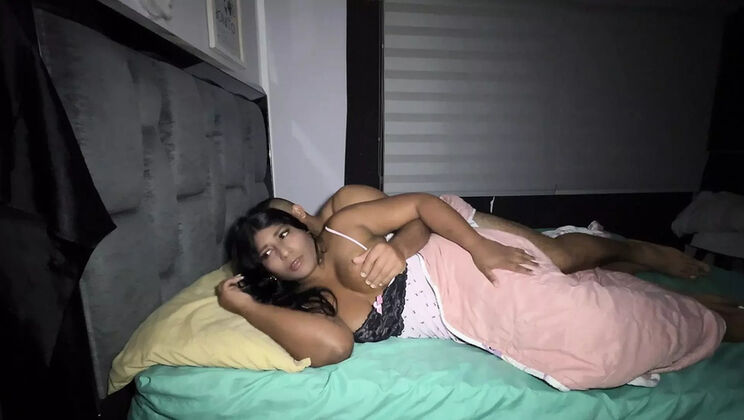 Stepdad Confuses Stepdaughter in Bed - Rough Creampie Fuck with Big Cock