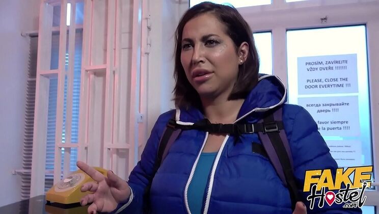 Fake Hostel Parody: Busty Brunette Backpacker Gets Wild with Steve Q & Heidi Van Horny - Big Tits, Squirt & Deep Throat