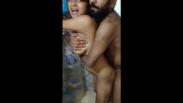 Desi Indian teen Aalox fucked hard in bathroom while washing clothes - HD 4k porn
