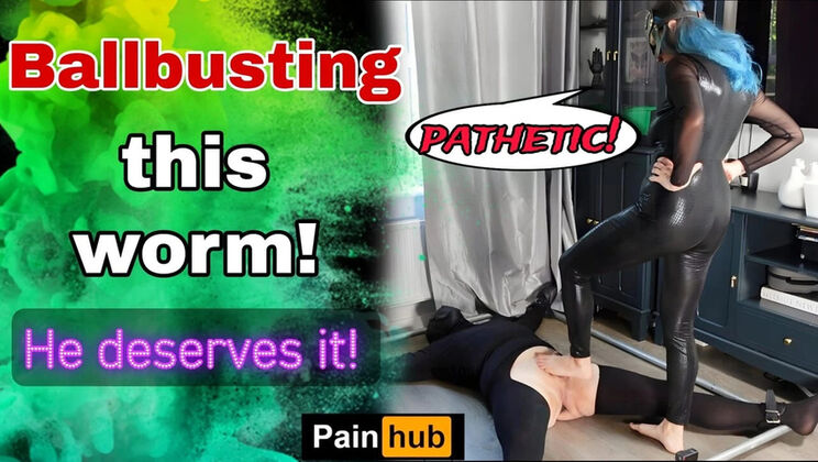 MILF Stepmom Dominates Slave With Brutal Ballbusting & CBT Bondage - Femdom Training Punishment