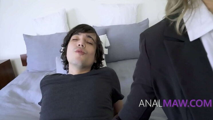 Step Mom Stops Bully By Letting Him Anal Fuck Her Hard