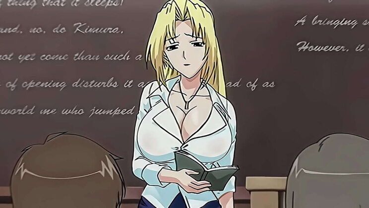 Hot Japanese MILF Teacher Caught Fingering Herself in Class - Uncensored Hentai