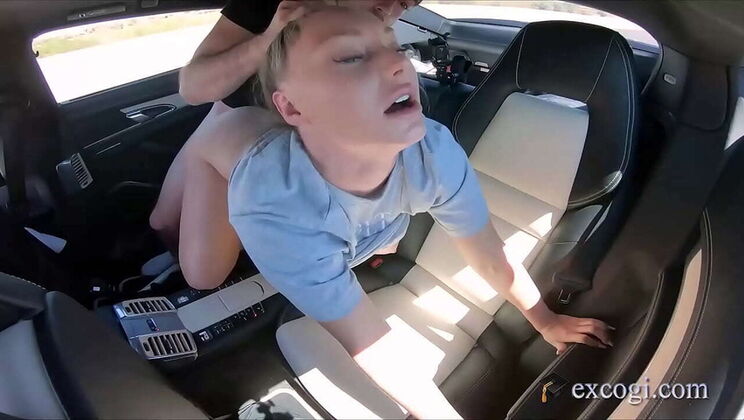 Blonde Teen Kayley Gunner Takes First Huge Cumshot in Mouth - Rough Doggy Style & Big Tits