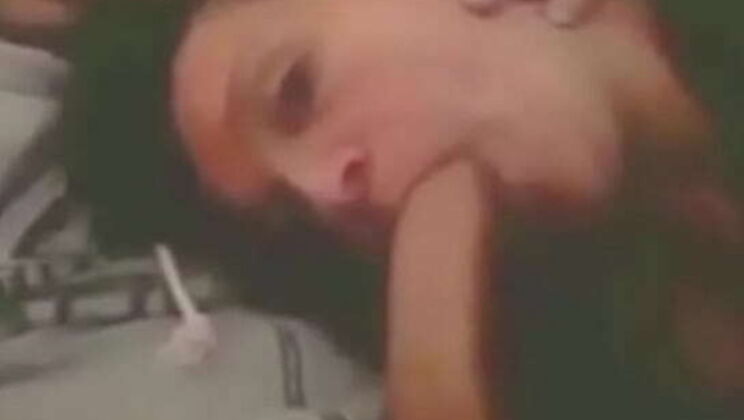 Katherine J sucks huge cock like a pro - intense blowjob action