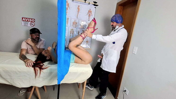 Hot Wife Fucked Hard by Doctor While Cuckold Watches - POV Sex