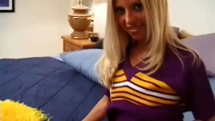 Gorgeous Blonde Teen Allysin Chaines Fucks Older Man in Dorm Room - POV Doggystyle & Blowjob