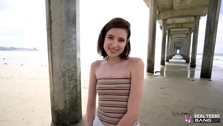 First Time Teen Grae Stoke Gets Fucked Hard - Petite Brunette Amateur Casting