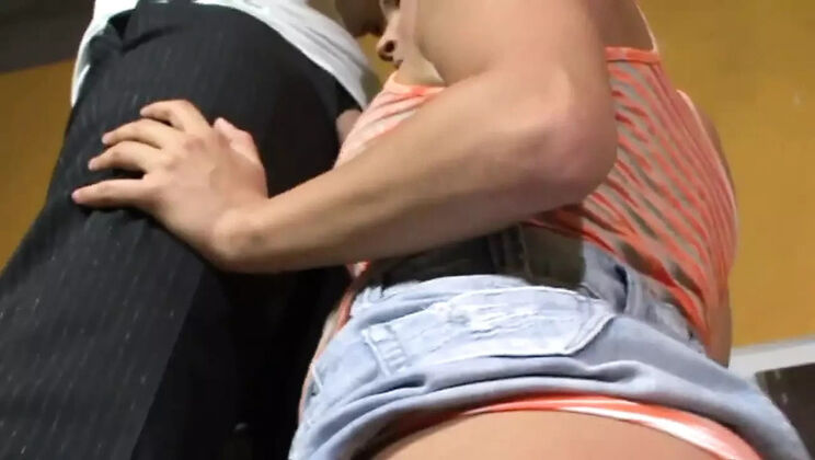 Blonde teen Britney Angel takes double penetration hardcore from two men