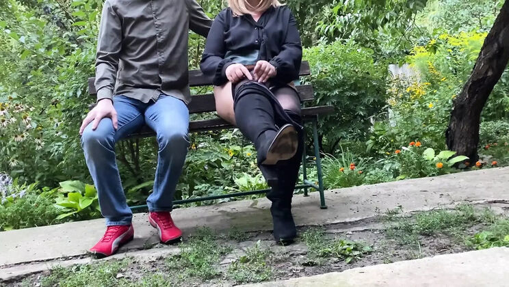 Hot Ukrainian Mommy Squirts Hard While Masturbating Outdoor - Big Ass BBW MILF