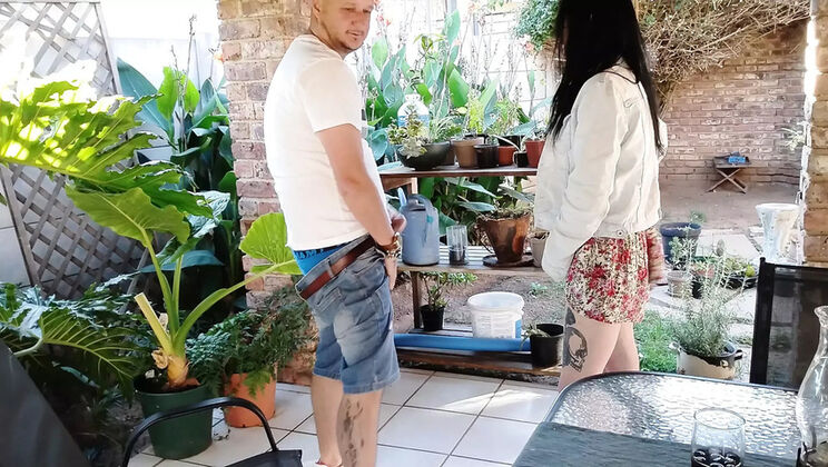 Hot Outdoor Sex on Patio - MysticBella Cheats with Friend's Wife - Amateur Homemade Fuck