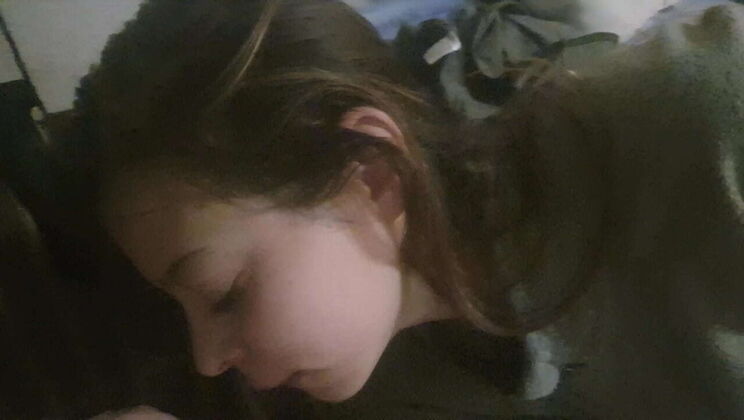 Hot Latina GF Sucks Step Brother's Big Cock - Ana Duro Blowjob