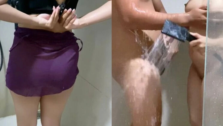 Stepmom Shower Seduction - Clarelia & Jamsen Hot Indonesian Homemade Fuck
