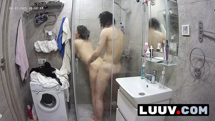 Hot Tattooed Teen Alice Fucks Boyfriend in Shower - Live Webcam Voyeur