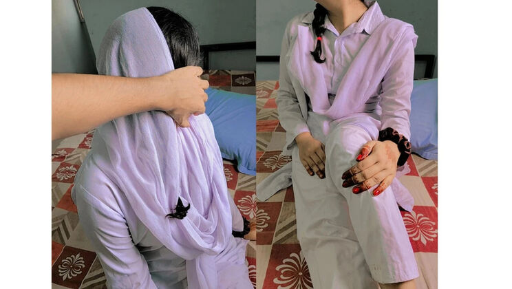 Indian Desi Schoolgirl Fucked Hard by Stepbrother - Tight Pussy & Moaning