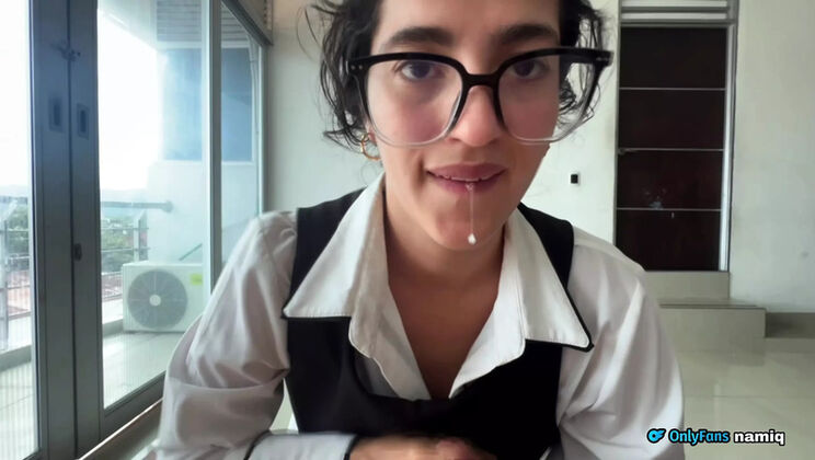 NamiQsein Reverse Blowjob Surprise - POV Latina Cum in Mouth