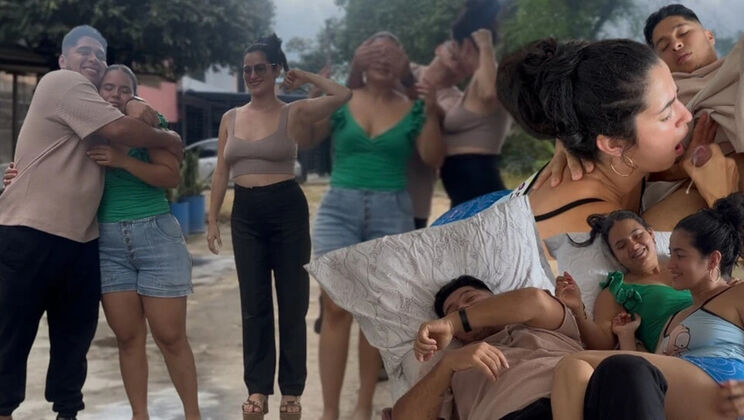 NamiQsein fucks wife's best friend while she sleeps - Amateur Latina teen blowjob and huge tits POV