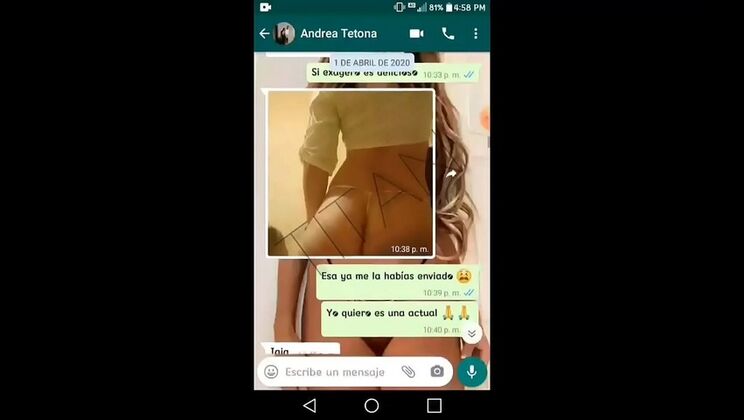 Andrea From Work Gets Horny On WhatsApp Video Call - She Cums Fast Watching My Cock!