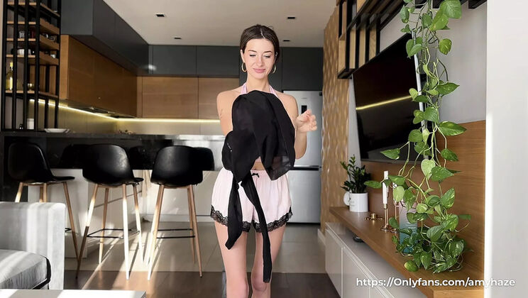 Nude Try-On Haul: Amy Haze in See-Through Dress Uncensored