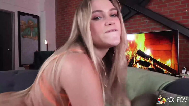 Chloe Rose and Charlie Forde Threesome with Stepdad - Amateur Squirting Handjob & Foot Fetish POV