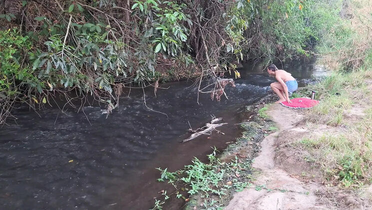 Caught Strangers Fucking Doggy Style at Waterfall - Gabi SweetCouplesStories Outdoor Sex