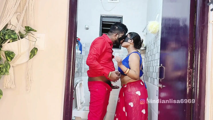 Indian Stepson Catches MILF Fucking Plumber - Big Natural Tits Blowjob Part 1