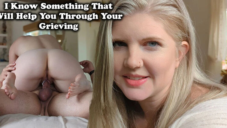 Housewife Ginger Helps Stepson's Best Friend with Grieving - Cheating Blowjob and Hardcore Fucking