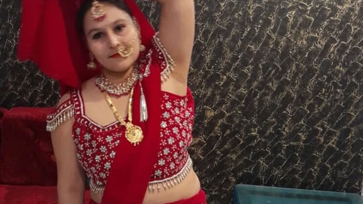 Karwa Chauth Sex Celebration: Pujaprem Moaning for Husband's Big Cock in Hindi