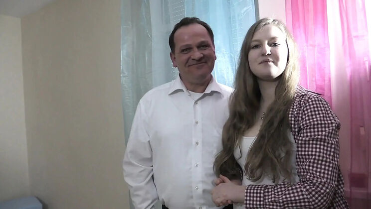 Julia 18 Blows Old Men Hard - Blonde Teen Doggy Style & Missionary Fuck