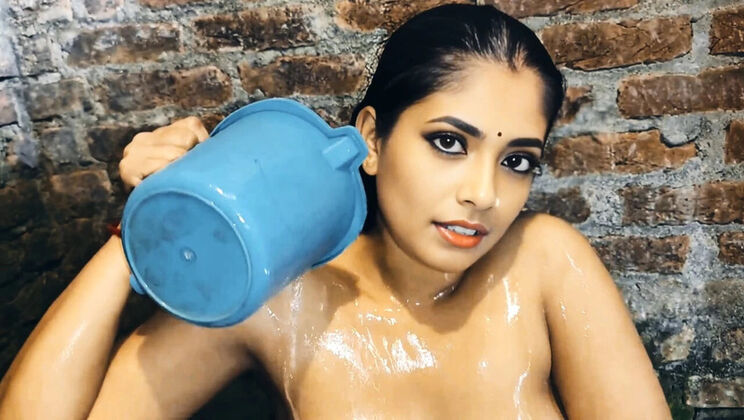 Desi Bhabhi Archita Phukan Bathroom Ass Fucking With Brinjal Anal Action