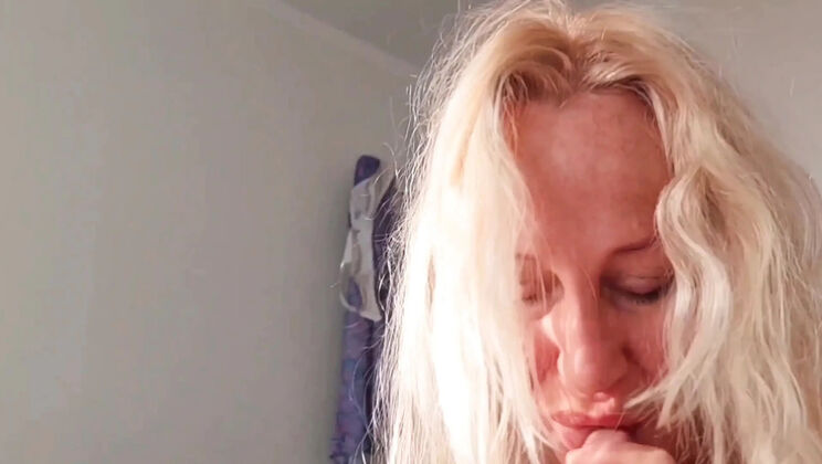 Blonde German MILF Selena701 Enjoys Hot Blowjob and Cum Swallow in 4K